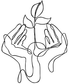Διακοσμητικό Τοίχου Sprout Greening In My Palm 899SKL2435 53x68cm Black Wallity Μέταλλο