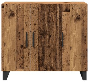 vidaXL Μπουφές με 3 Πόρτες Παλιού Ξύλου 90x34x80 εκ. Σαθρού Ξύλου