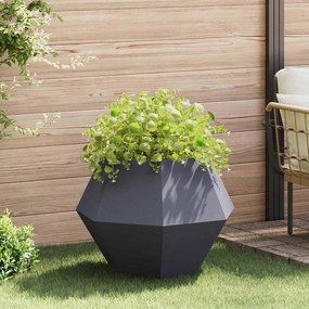 vidaXL Γλάστρα Ανθρακί 75 x 75 x 60 εκ Ατσάλι