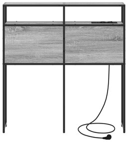 vidaXL Κεφαλάρι Αποθήκης Γκρι sonoma 75 cm Επεξεργασμένο ξύλο