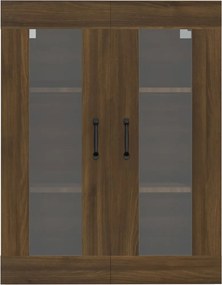 vidaXL Κρεμαστό Ντουλάπι Τοίχου Καφέ Δρυς 69,5x34x90 εκ Επεξ. Ξύλο