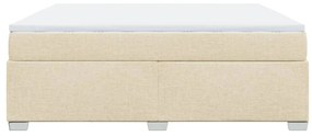 ΚΡΕΒΑΤΙ BOXSPRING ΜΕ ΣΤΡΩΜΑ ΚΡΕΜ 180X200 ΕΚ. ΥΦΑΣΜΑΤΙΝΟ 3285156