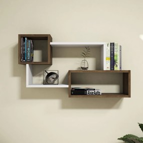 Wall Shelf Afro - White, Walnut White
Walnut