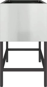 vidaXL Υψωμένη Γλάστρα Κήπου Ασημί 60 x 26 x 45 εκ