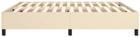 vidaXL Σκελετός Κρεβατιού Χωρίς Στρώμα Κρεμ 160x200 εκ. Υφασμάτινο