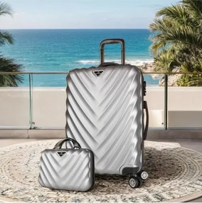 Stewehome Σετ βαλίτσας μεσαίου μεγέθους και νεσεσέρ από ABS