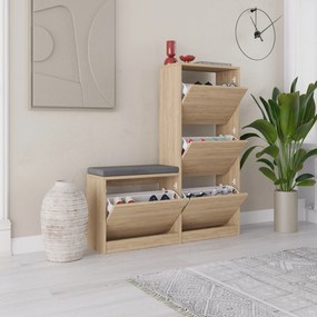 Παπουτσοθήκη Δρυς DUDE 105x26x118,5