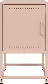 vidaXL Κομοδίνο Ροζ 36x39x60,5 εκ. από Χάλυβα