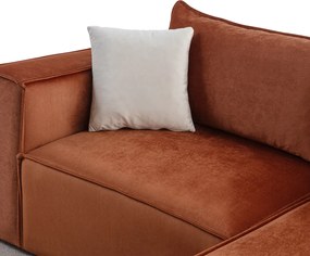 Γωνιακός Καναπές Καθιστικού Κεραμιδί 220x150x66 cm