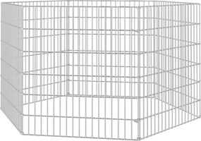 vidaXL Περίφραξη Ζώων Ελεύθερης Βοσκής 6 Πάνελ 54x60 εκ. Γαλβ. Σίδερο