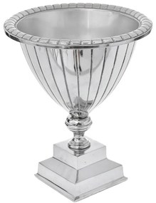 Βάζο Με Πόδι 78562 25x30cm Silver Μέταλλο