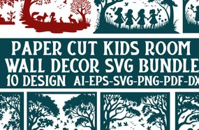 Intra απο ξύλο plywood 3mm-4mm πάχος – Πακέτο διακόσμησης τοίχου παιδικού δωματίου Paper Cut Δίασταση 40x30 cm INTRAFABR-115294288