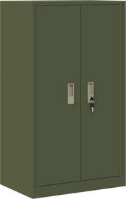 vidaXL Ντουλάπι αποθήκευσης Ελιά Πράσινη 60 x 40 x 105 εκ Ατσάλι