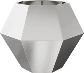vidaXL Γλάστρα Ασημί 100 x 100 x 80 εκ Ανοξείδωτο ατσάλι