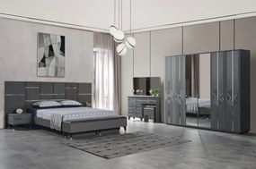 Stewehome Σετ Κρεβατοκάμαρας γκρι 160x200 cm