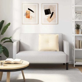 vidaXL Μαξιλάρι Πλάτης Κρεμ 60 x 50 cm Υφασμάτινο Κορντουρά
