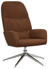vidaXL Πολυθρόνα Relax Καφέ από Συνθετικό Καστόρι