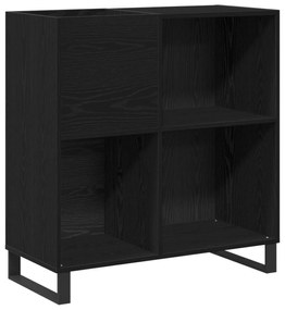 vidaXL Ντουλάπα Δίσκων Μαύρης Οξυάς 84.5 x 38 x 90 εκ Επεξεργασμένο Ξύλο