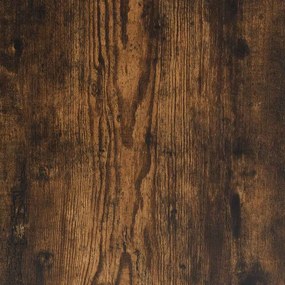 Ντουλάπι βιβλίων καπνιστή δρυς 80x30x189 cm Κατασκευασμένο ξύλο - Καφέ