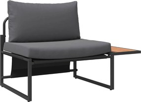 vidaXL Εξωτερική Καρέκλα Χάλυβα 2 pcs Ανθρακί Ατσάλι