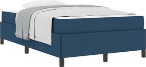vidaXL Κρεβάτι με ελατήρια Μπλε 120 x 200 cm ύφασμα
