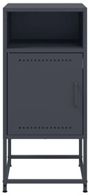 vidaXL Κομοδίνα 2 τεμ. Ανθρακί 36x39x78 εκ. από Χάλυβα
