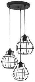 Φωτιστικό Οροφής Τρίφωτο Heronia Pumpkin 34-0286 Black