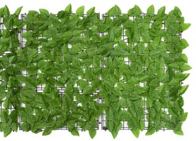 vidaXL Διαχωριστικό Βεράντας με Φύλλα Πράσινο 200 x 75 εκ.