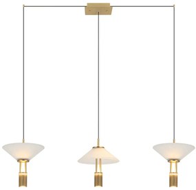 Φωτιστικό Οροφής - Ράγα 23203 120x21x170cm Dim Led 2450lm 28W 3000K Gold