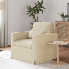 vidaXL Καναπές Κρεμ 78 x 78 x 80 εκ. ύφασμα