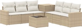 vidaXL Σετ Καναπέ 8 τμχ. Μπεζ και Κρέμ 55 x 55 x 37 εκ