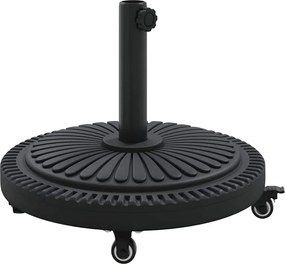 vidaXL Βάση ομπρέλας Art Deco Μαύρο Ø 45 x 39.5 εκ Σίδερο