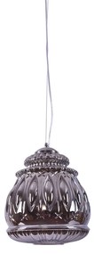 Φωτιστικό Οροφής Μονόφωτο Homelighting Roza 77-3746 Smoke Glass