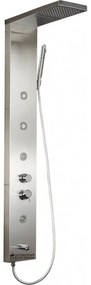 Dolce Vita Elite Inox Matt Στήλη Nτους-Υδρομασάζ Θερμομικτική 5 Εξόδων, Από Ανοξείδωτο Χάλυβα, 143 εκ.