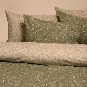 Ζεύγος Μαξιλαροθήκες Polycotton 50x70εκ. Wang Olive Casual Line Mini Melinen 20004302