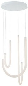 Κρεμαστό Φωτιστικό Οροφής LED 42W Λευκό Φ41cm Yvonne 4319200 Viokef-4319200-Λευκό 4319200