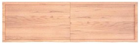 vidaXL Ράφι Τοίχου Ανοιχτό Καφέ 200x60x(2-6)εκ. Επεξ. Μασίφ Ξύλο Δρυός