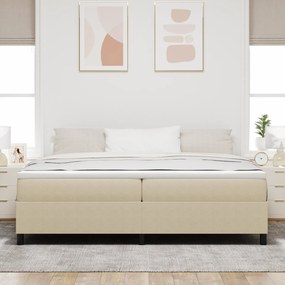 vidaXL Κρεβάτι Box Spring με στρώμα σε ανοιχτό πράσινο και γκρι, διαστάσεις 200 x 200 εκ. από κορντούρα