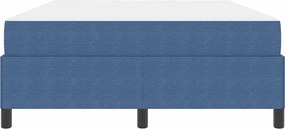 vidaXL Σκελετός Κρεβατιού με στρώμα Μπλε 160 x 200 cm ύφασμα