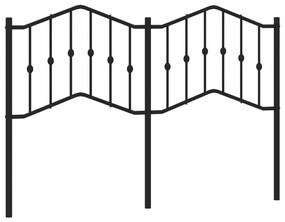 vidaXL Κεφαλάρι Μαύρο 140 εκ. Μεταλλικό