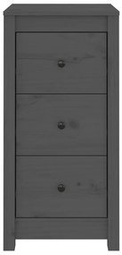 vidaXL Συρταριέρες 2 τεμ. Γκρι 40 x 35 x 80 εκ. από Μασίφ Ξύλο Πεύκου