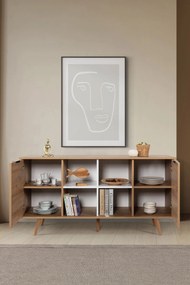 Κονσόλα Sapphire Δρυς / Λευκό PRANU 160x44x18