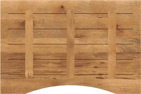 vidaXL Επιφάνεια Γραφείου Καμπύλη 100x60x2,5εκ Μασίφ Ακατ. Μάνγκο