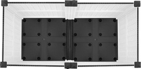 vidaXL Κήπος Γλαστράκι με Ροδάκια Λευκό 80 x 40 x 48 cm PP