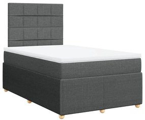 ΚΡΕΒΑΤΙ BOXSPRING ΜΕ ΣΤΡΩΜΑ ΣΚΟΥΡΟ ΓΚΡΙ 120X190 ΕΚ ΥΦΑΣΜΑΤΙΝΟ 3291996