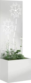 vidaXL Οθόνη Ιδιωτικότητας Κήπου Floral Ασημί 50 x 150 cm