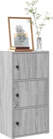 vidaXL Βιβλιοθήκη Γκρι Sonoma 40x24x77 εκ. από Επεξεργασμένο Ξύλο