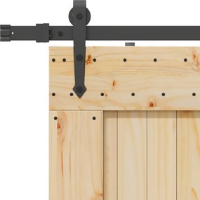vidaXL Συρόμενη Πόρτα NARVIK Φυσικό και Μαύρο 80 x 210 εκ (152,5 εκ)