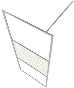 vidaXL Διαχωριστικό Ντουζιέρας 115x195 εκ. Γυαλί ESG με Σχέδιο Πέτρας
