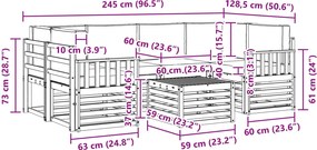 vidaXL Σειρά Καναπέ Εξωτερικού 7 τμχ. Άσπρο και Ανθρακί Πολυεστέρας